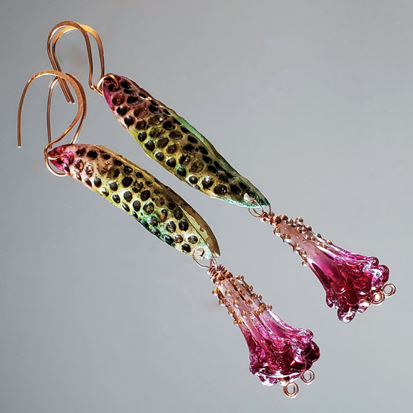 Pods & Blossoms Earrings by Dana George Originals - Picture 1 of 1